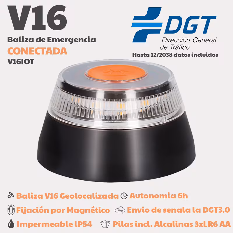 Luz de emergencia para coche V16
